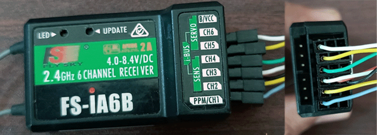 FS-iA6 Channel Receiver Connections