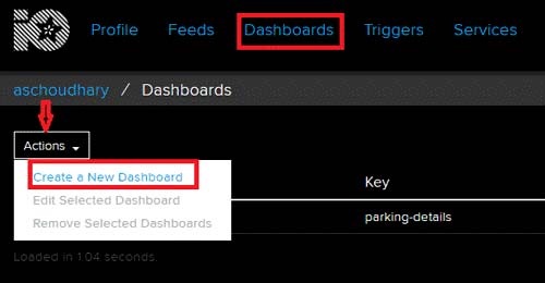 Creating Dashboard on Adafruit IO Website