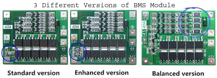 Different Versions of BMS Module