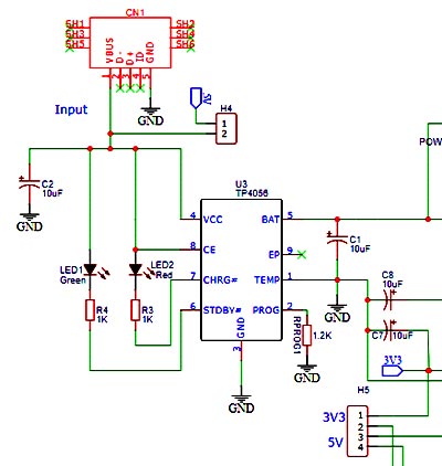 ESP32-CAM Board Charging Circuit
