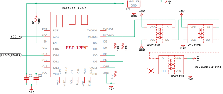 ESP8266 WS2812 Neopixel Circuit