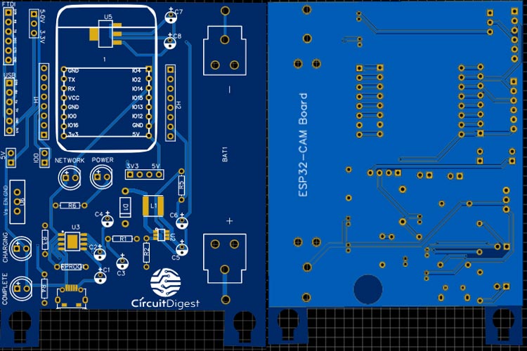 ESP32-CAM Development Board PCB Fabrication