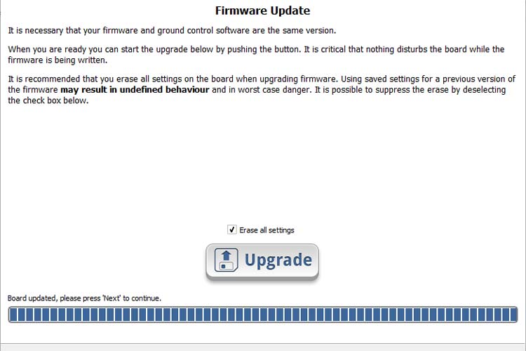 Firmware Update on GCS