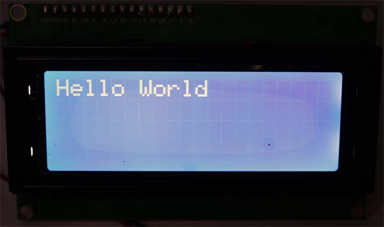 Hello World Displaying on LCD