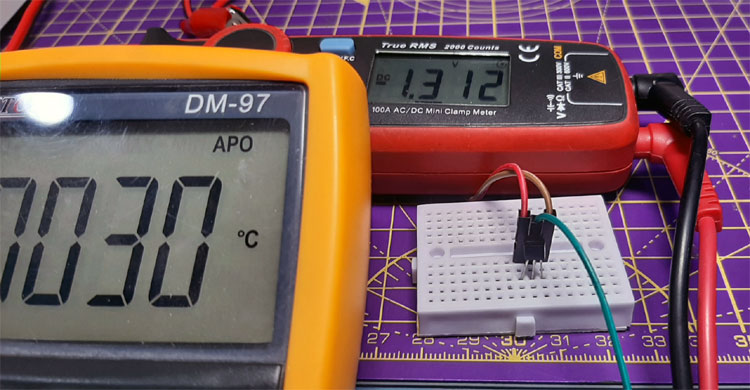 Testing LM35 with Multimeter