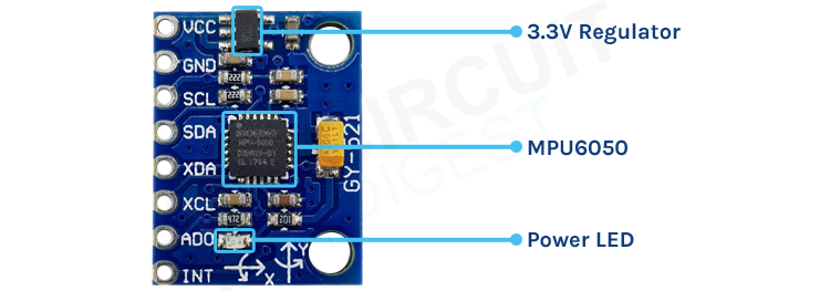 MPU6050 Module Body Parts and Components