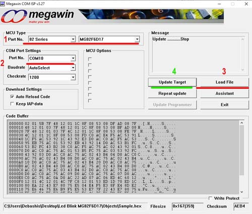 Megawin Comp Port ISP Software