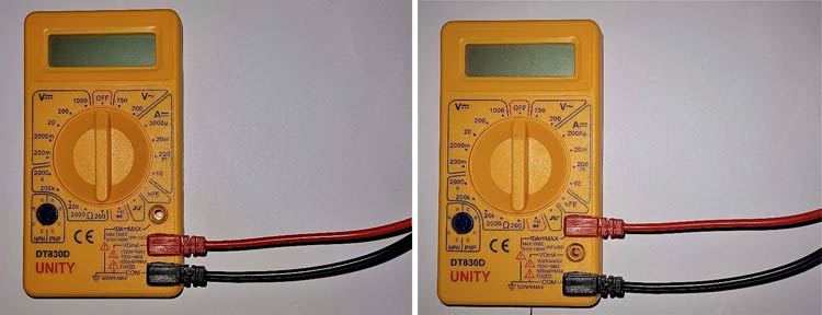 Testing cables with a multimeter