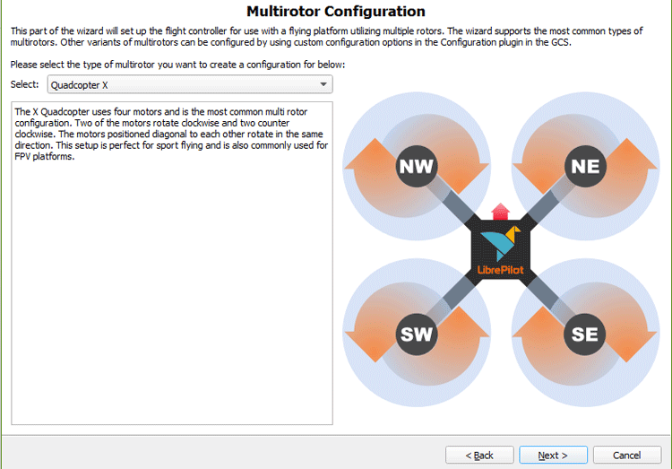Multirotor Configuration on GCS