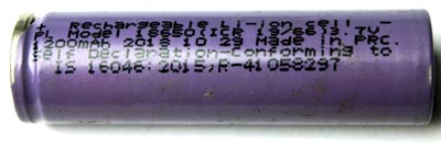 Nominal Voltage of 3.7Volts Cell