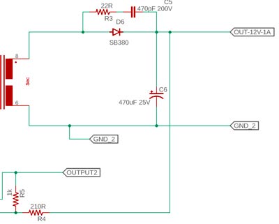 Output Section of LED Driver Circuit