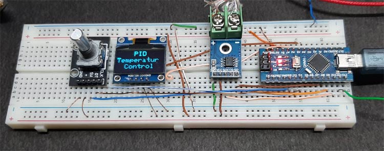 Arduino PID Temperature Controller using MAX6675 K Thermocouple to