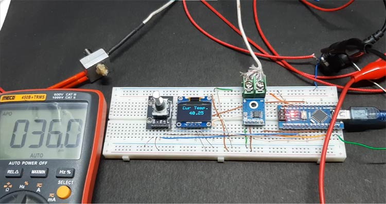 PID Enabled Temperature Controller Testing at 64C