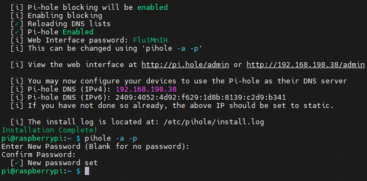 Pi Hole Password Change