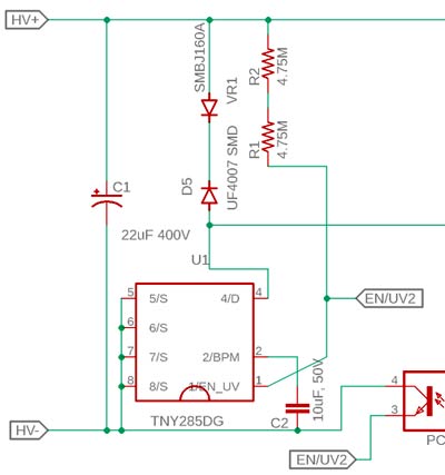 Primary Section of LED Driver Circuit
