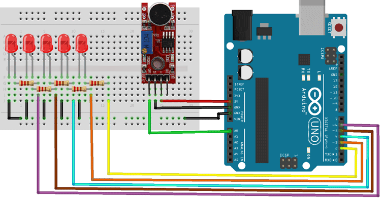 Arduino Sound Sensor Schematic