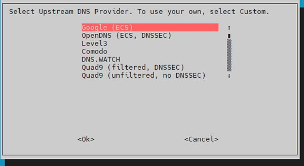 Upstream DNS Service Provider