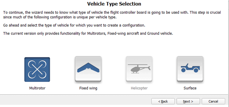 Vehicle Type Selection on GCS