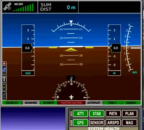 flight data option on liber pilot GCS software