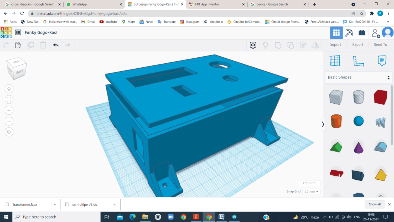 3D Model Design in TinkerCad