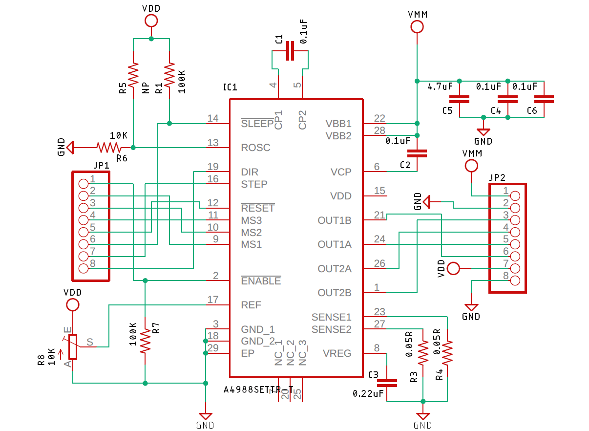 A4988 Stepper Motor Driver Circuit Diagram