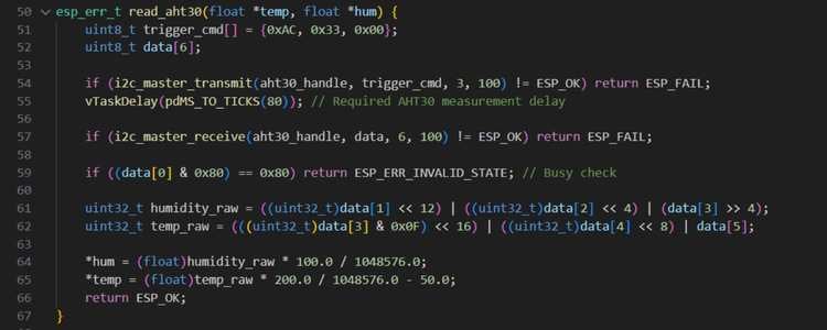 AHT30 Sensor Functions