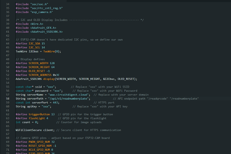 Setup and Configuration Section of Main Code