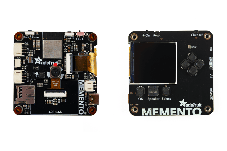 Adafruit Memento Front and Back View