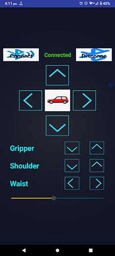 Android App for Controlling Robotic Arm Car