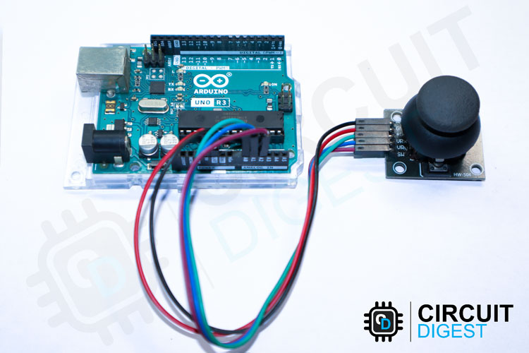 "Arduino Joystick Module Interfacing Circuit"