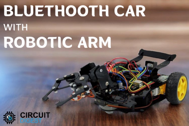 Bluetooth Controlled Pick and Place Robotic Arm Car using Arduino