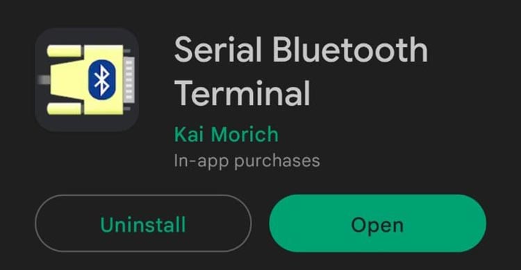 Bluetooth serial terminal app