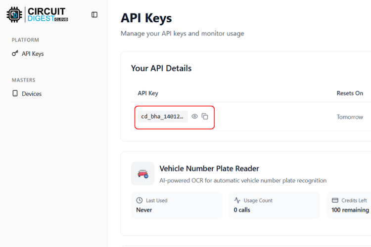 Circuit Digest Cloud API Copy Page