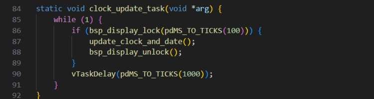 Clock Update Task (FreeRTOS)
