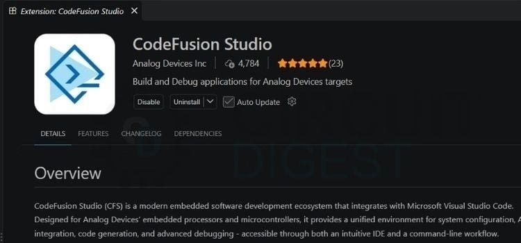 CodeFusion Studio Extension