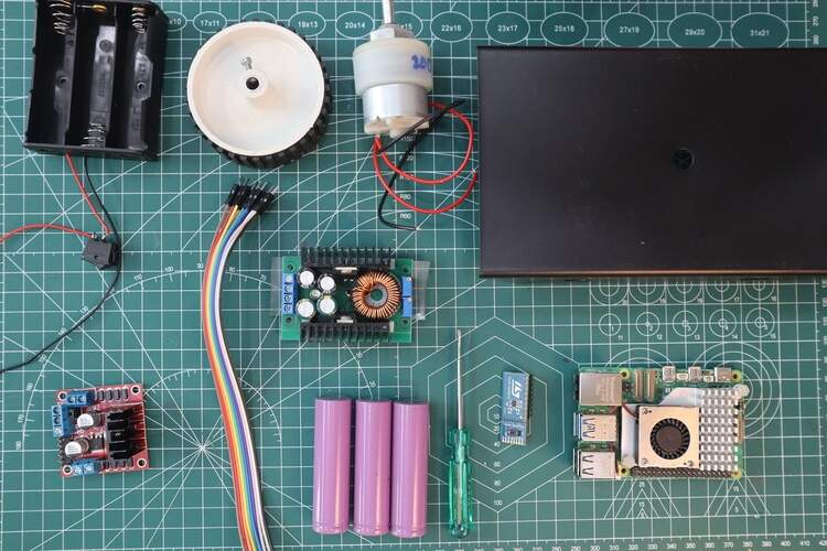 Components Required for Autonomous High-Speed Swerving Vehicle using the VL53L5CX Sensor