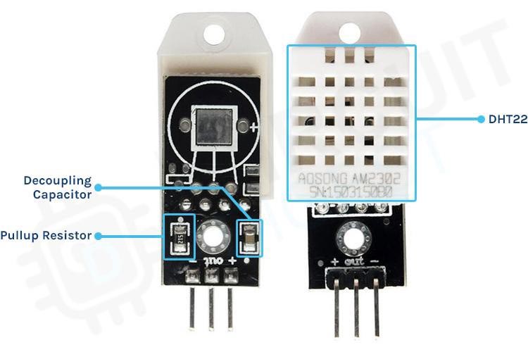 DHT22( AM2302) : Pin Diagram, Circuit, Specifications & Its Applications