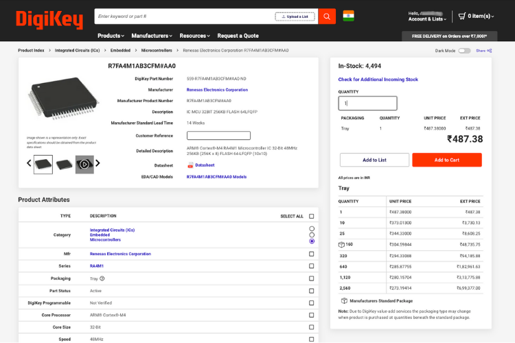 Add the Items to the Cart for Purchase