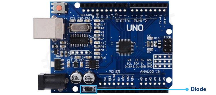 Diode on Arduino Board