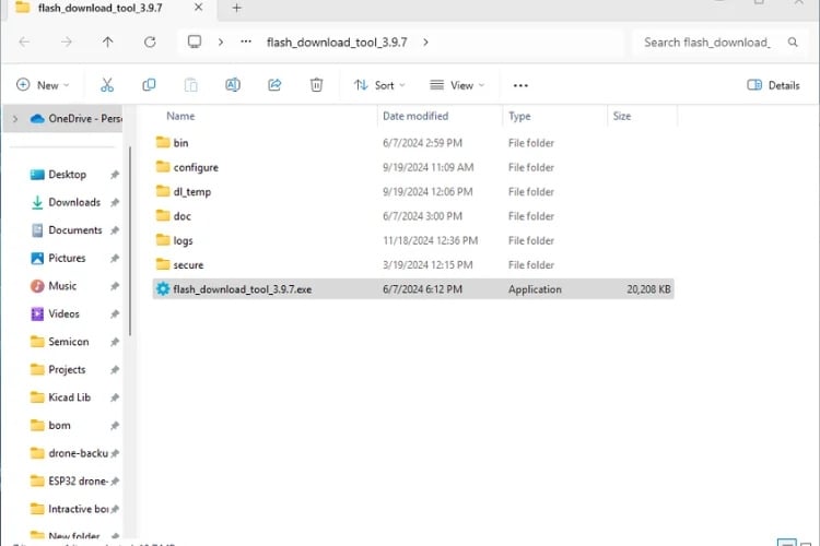 ESP Flash tool installation