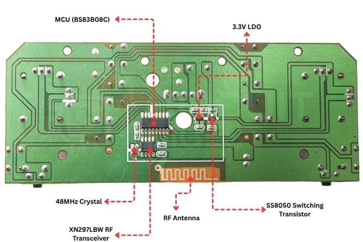 E88 Drone controller pcb markings