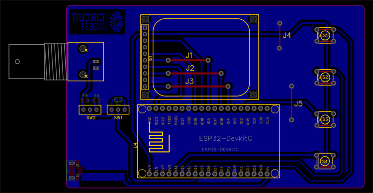 ESP32 Oscilloscope PCB Design