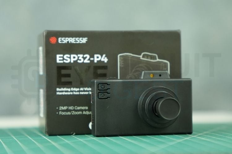 ESP32-P4X-EYE with the retail packaging