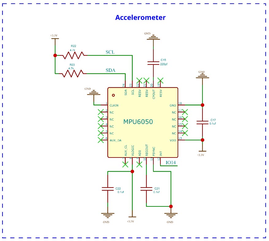 ESP32 Smart Watch Accelerometer Circuit Diagram