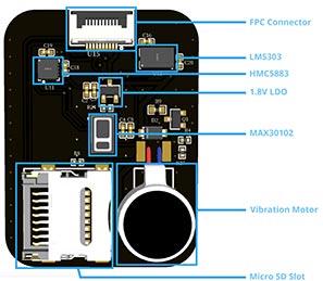 ESP32 Smart Watch PCB Components