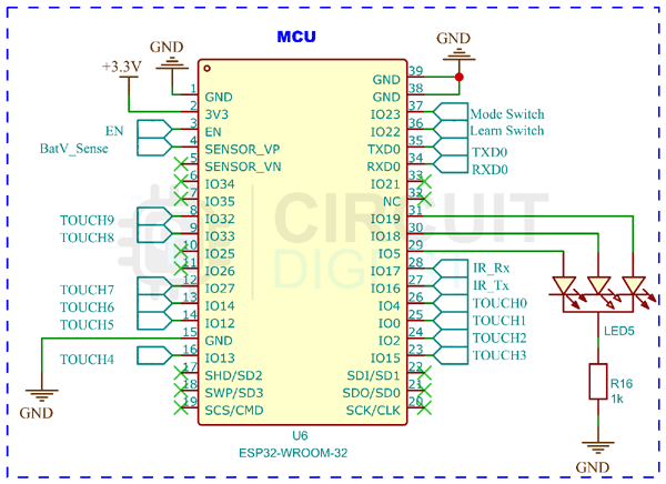 ESP32-WROOM-32 Schematic