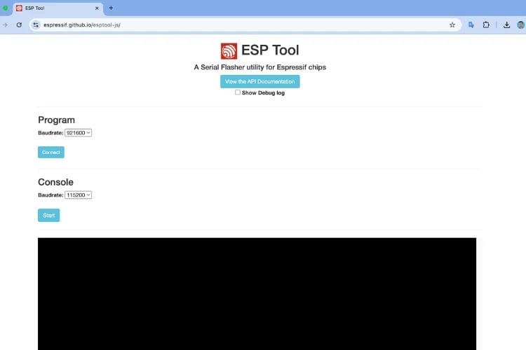ESP Tool JS web interface