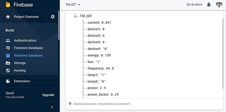 Energy Meter App with Firebase Database