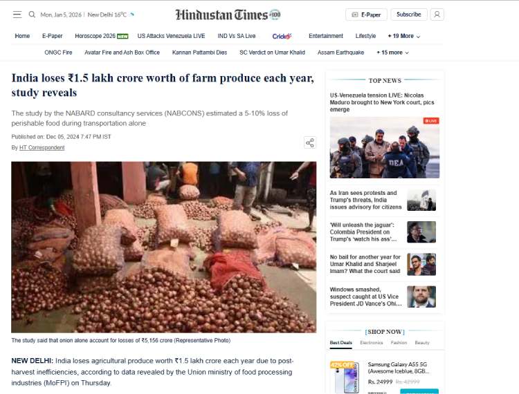 Farm Products Loss Article