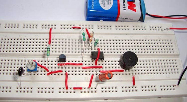 Fire Alarm using Thermistor